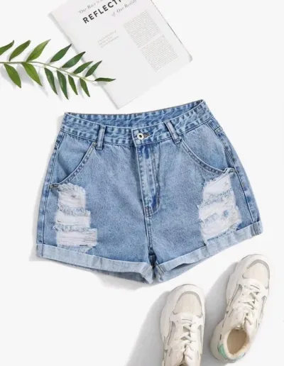 Short para dama color azul