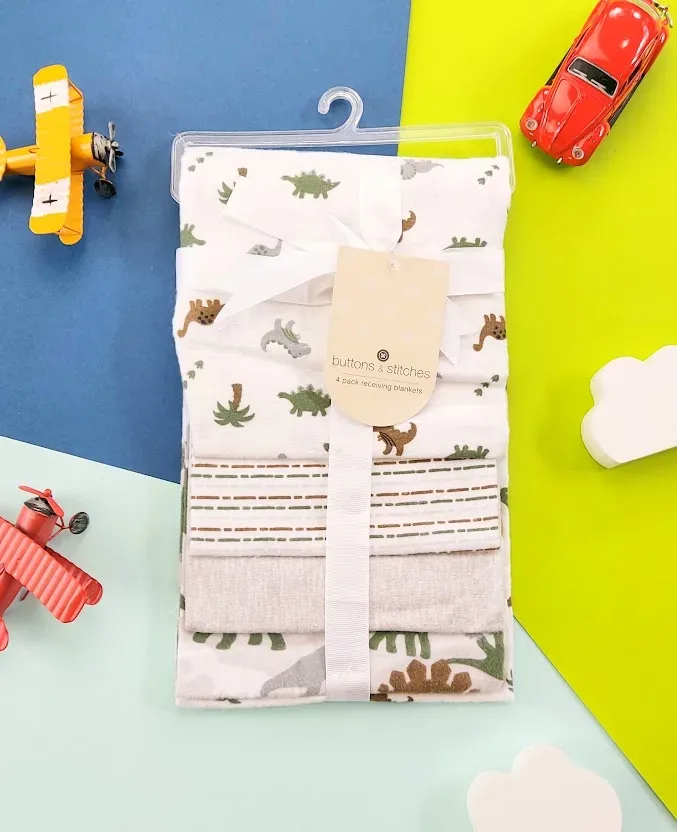 Conjunto de 4 franelas para niño tonos grises y verdes