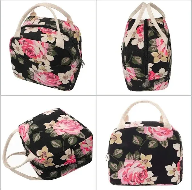 Lonchera para dama diseño floral