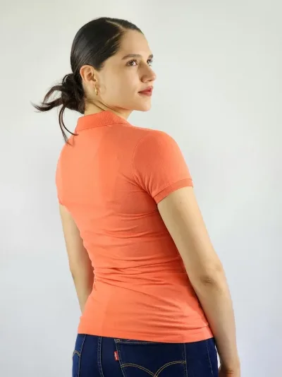 Camiseta Polo Cambrige Club para dama color coral