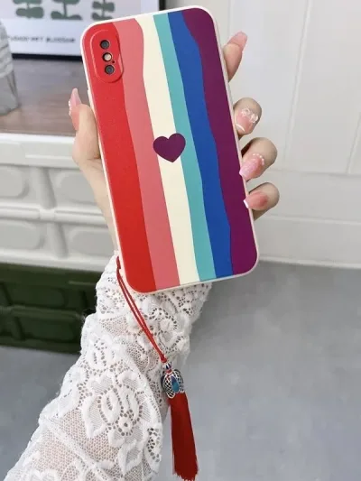 Funda para celular multicolor con diseño abstracto