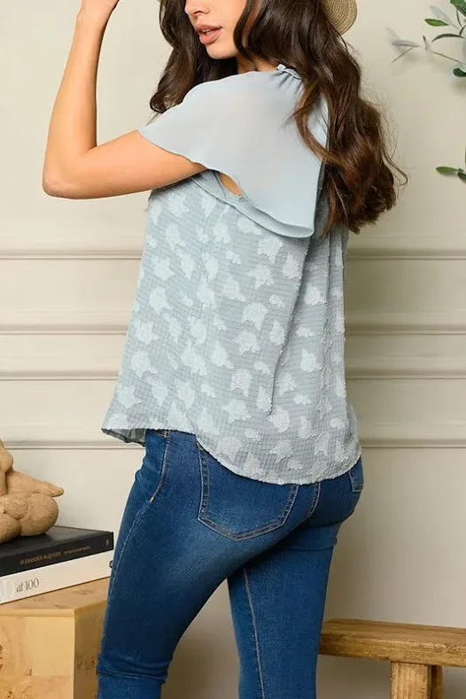 Blusa para dama color celeste Mine