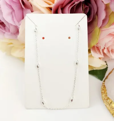 Collar para dama plata 925 diseño ovalos