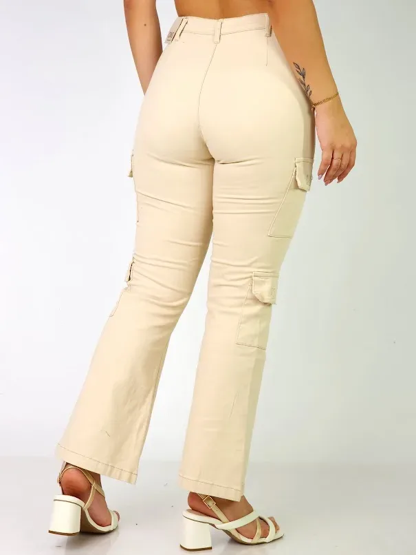 Pantalón para dama color beige