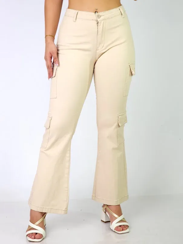 Pantalón para dama color beige