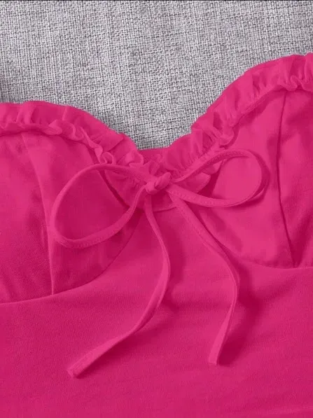 Crop top para dama color fucsia