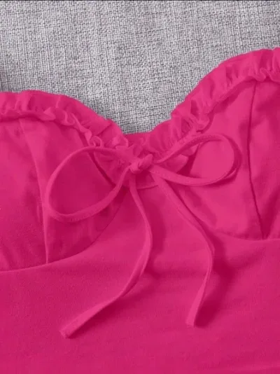 Crop top para dama color fucsia