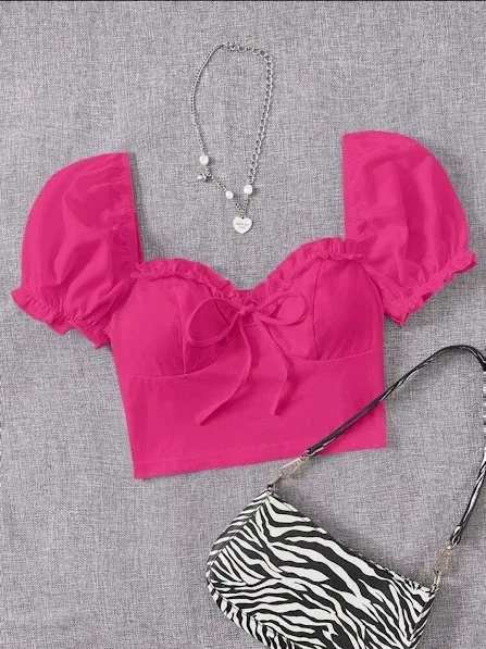 Crop top para dama color fucsia