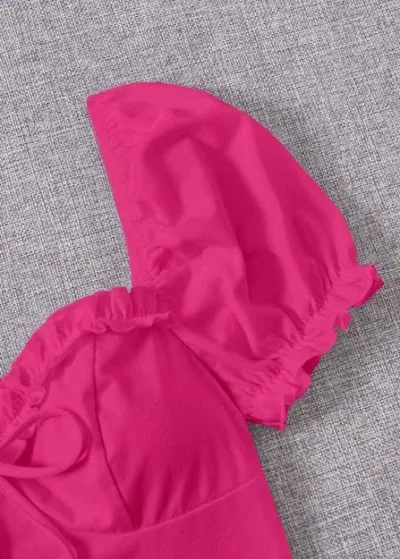 Crop top para dama color fucsia