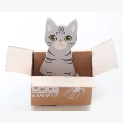 Notas con diseño de gatito
