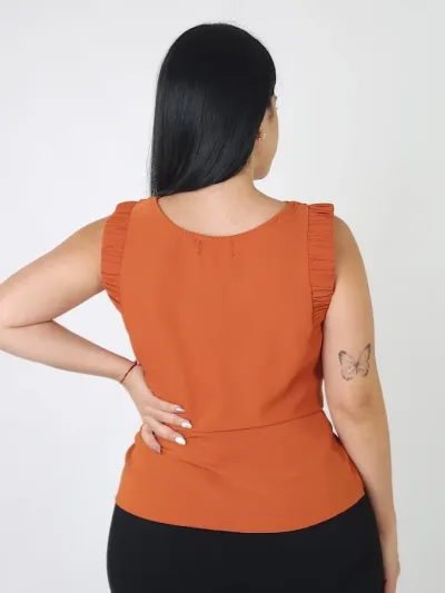 Blusa para dama color terracota
