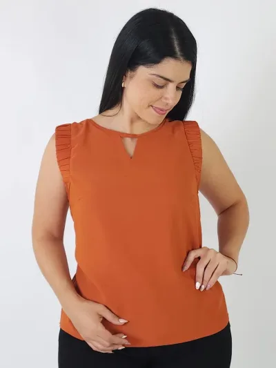 Blusa para dama color terracota