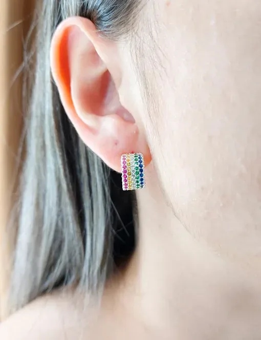 Aretes para dama plata 925 color plata