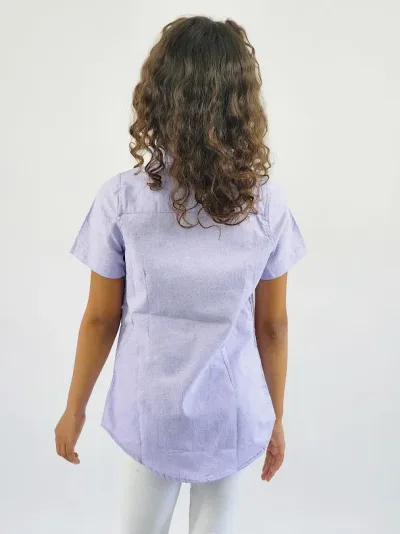 Camisa Cambrige Polo para niña color morado