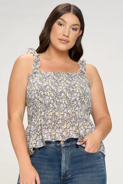 Blusa para dama multicolor con estampado floral 4809