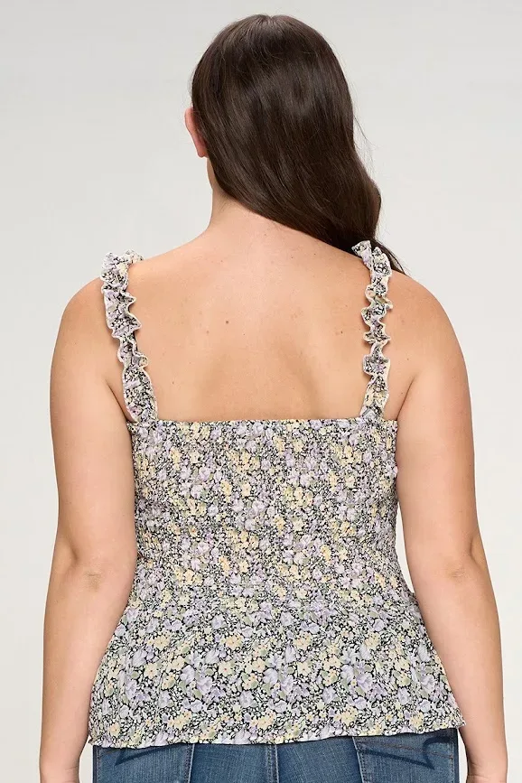 Blusa para dama multicolor con estampado floral 4809
