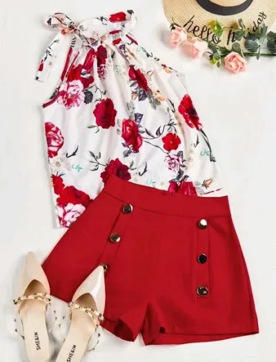 Conjunto para dama diseño floral