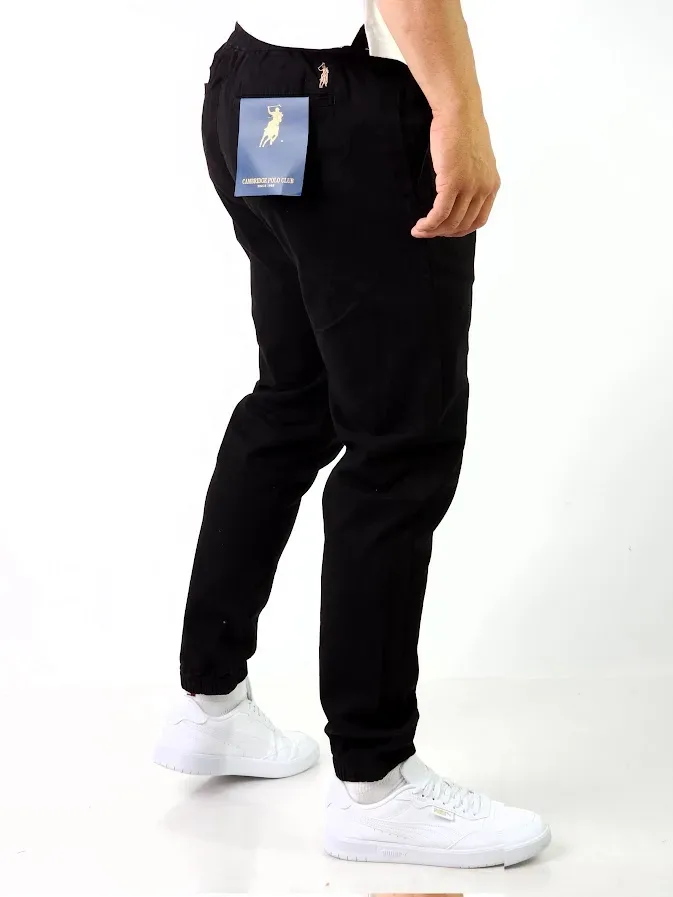 Jogger Cambridge Polo Club para caballero color negro