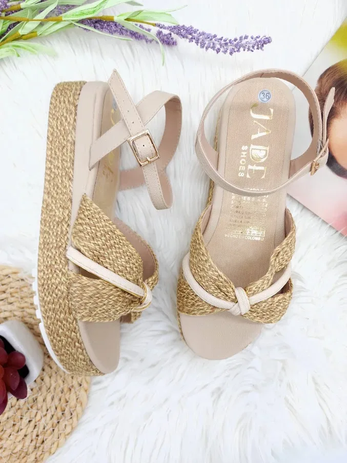 Sandalias Colombianas para Dama Beige T-33