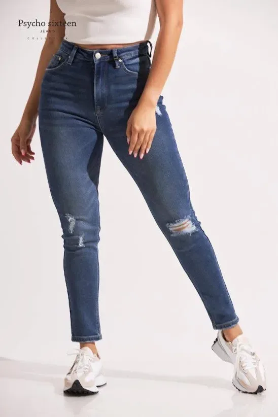 Jeans PSYCHO SIXTEEN para dama skinny high rise PW1009