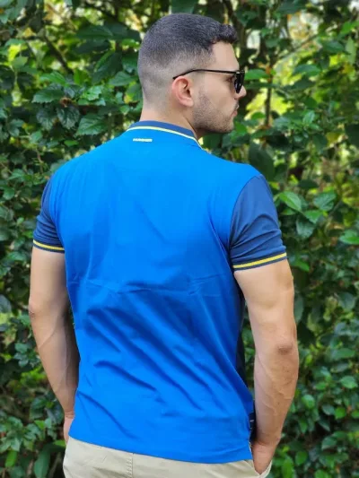 Camiseta Hummer para caballero color azul profundo con azul claro