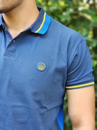 Camiseta Hummer para caballero color azul profundo con azul claro
