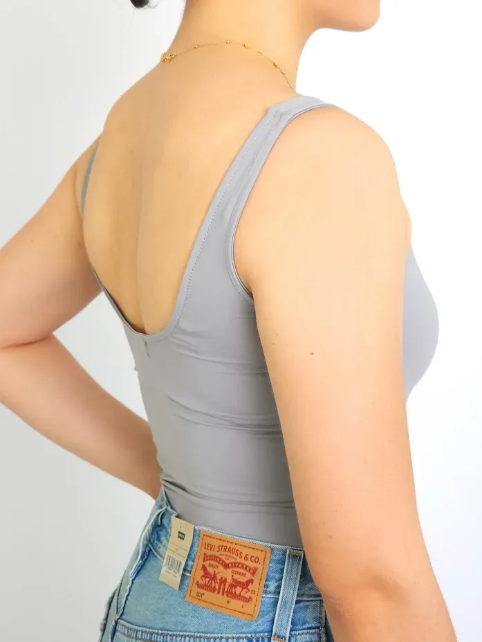 Body para dama color gris