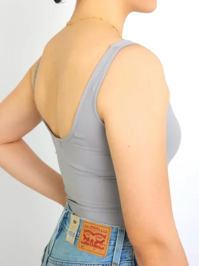 Body para dama color gris