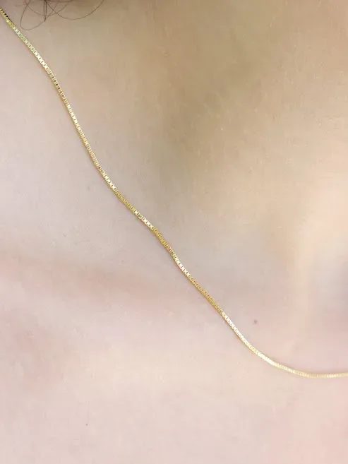 Collar plata 925 para dama color dorado con baño de oro 18K #17