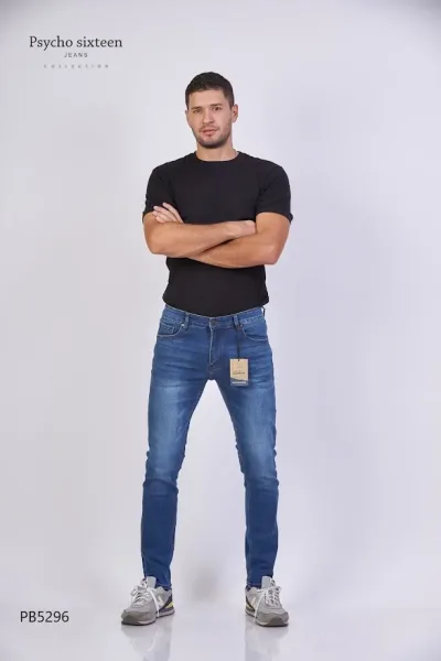 Jeans PSYCHO SIXTEEN para caballero Slim Fit PB5296 color azul