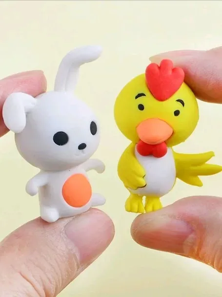 Set de borradores diseño de animales terrestres multicolor al azar