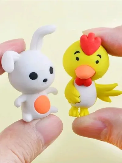 Set de borradores diseño de animales terrestres multicolor al azar