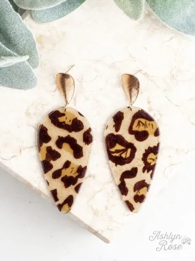 Aretes de fantasía estilo animal print