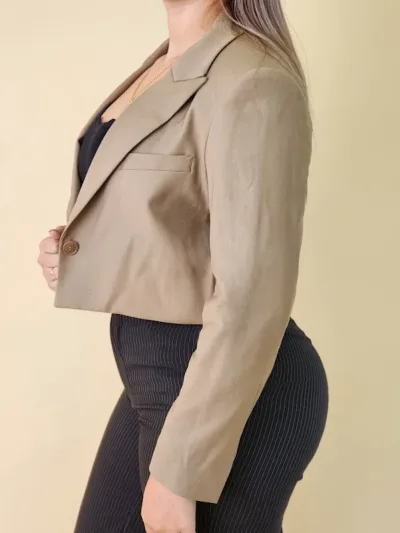 Blazer Estivaneli para dama AVCW-63844 COLOR CAFE