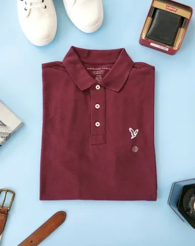 Camiseta American Eagle para caballero color vino