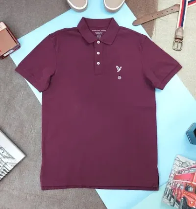 Camiseta American Eagle para caballero color vino