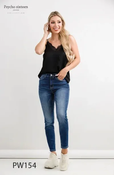 Jeans para dama Psycho Sixteen PW154 color azul