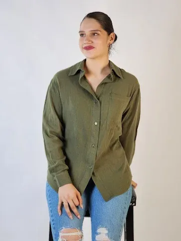 Camisa para dama color verde