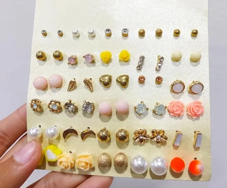 Aretes de fantasía para dama diseños varios