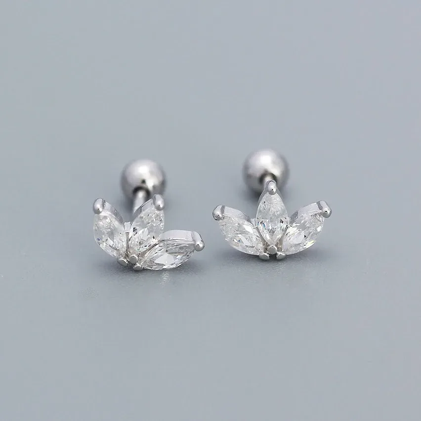 Aretes para dama baño de plata