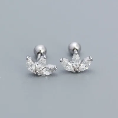 Aretes para dama baño de plata