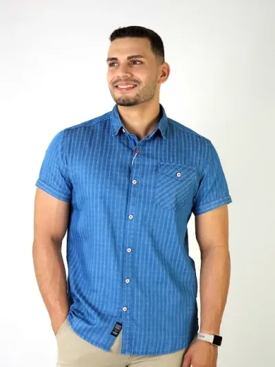Camisa Hummer para caballero color azul claro
