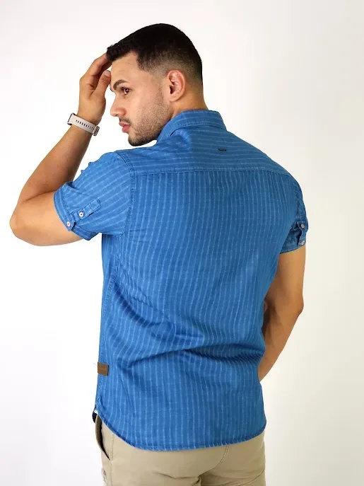 Camisa Hummer para caballero color azul claro