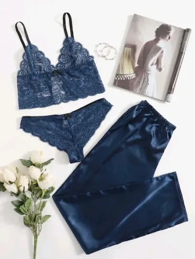 Lencería para dama color azul