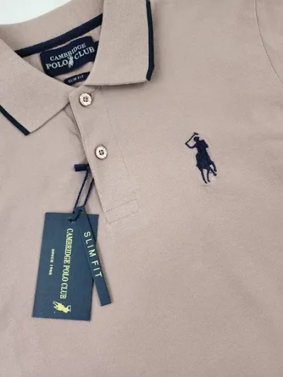 Camiseta Cambrige Polo Club para caballero color palo rosa oscuro.