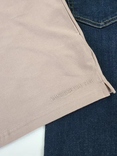 Camiseta Cambrige Polo Club para caballero color palo rosa oscuro.