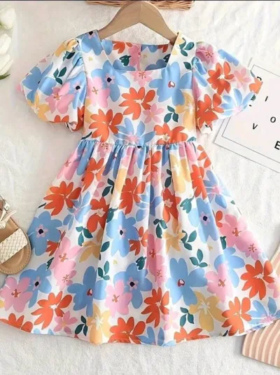 Vestido para niña de flores