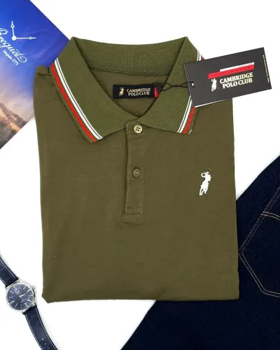 Camiseta Cambrige Polo Club para caballero color verde musgo