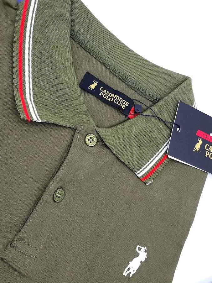 Camiseta Cambrige Polo Club para caballero color verde musgo
