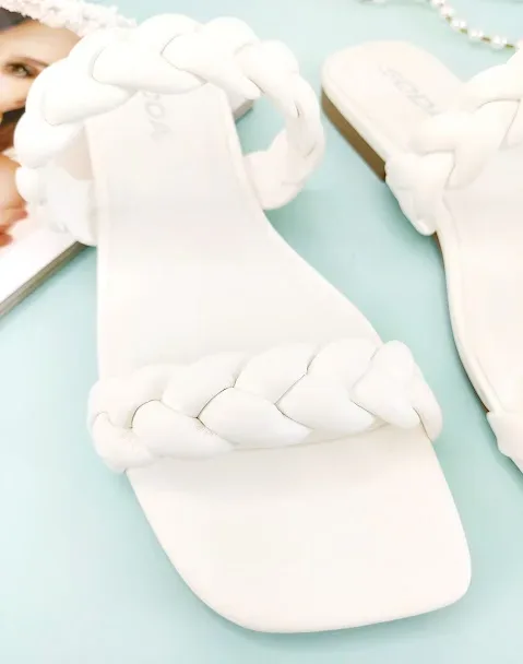 Sandalias para dama color blanco